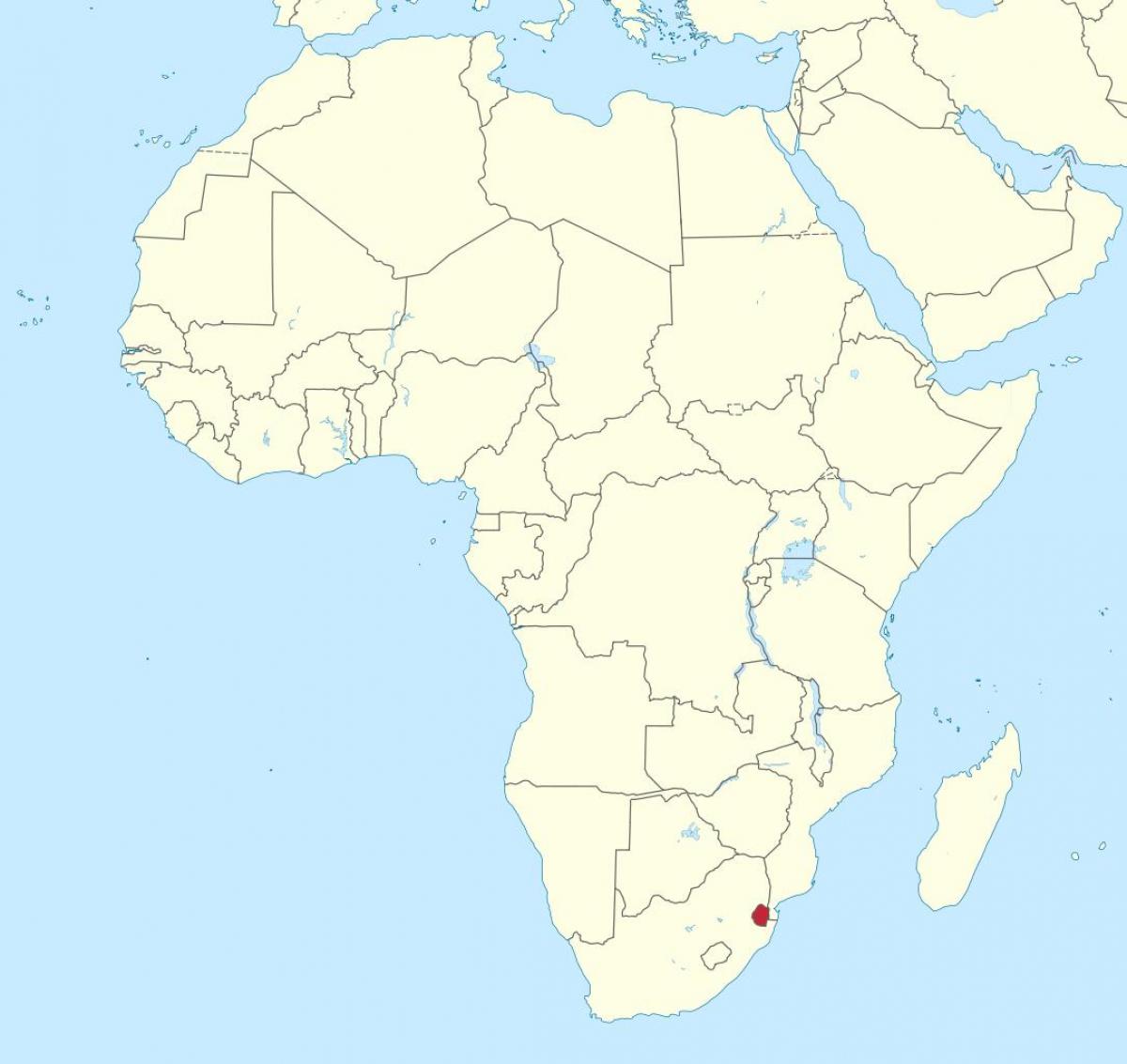 Ramani ya afrika Swaziland